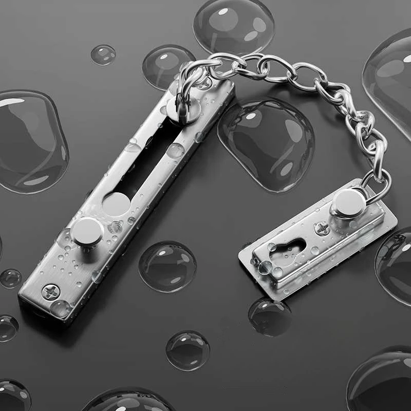 Door Chain Guard - Geen boor nodig, roestvrijstalen beveiligingsdeurketting met