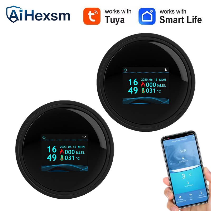 Home Security Gadgets - Tuya Wifi-lek met temperatuurfunctie Brandbaar gasdetectoren