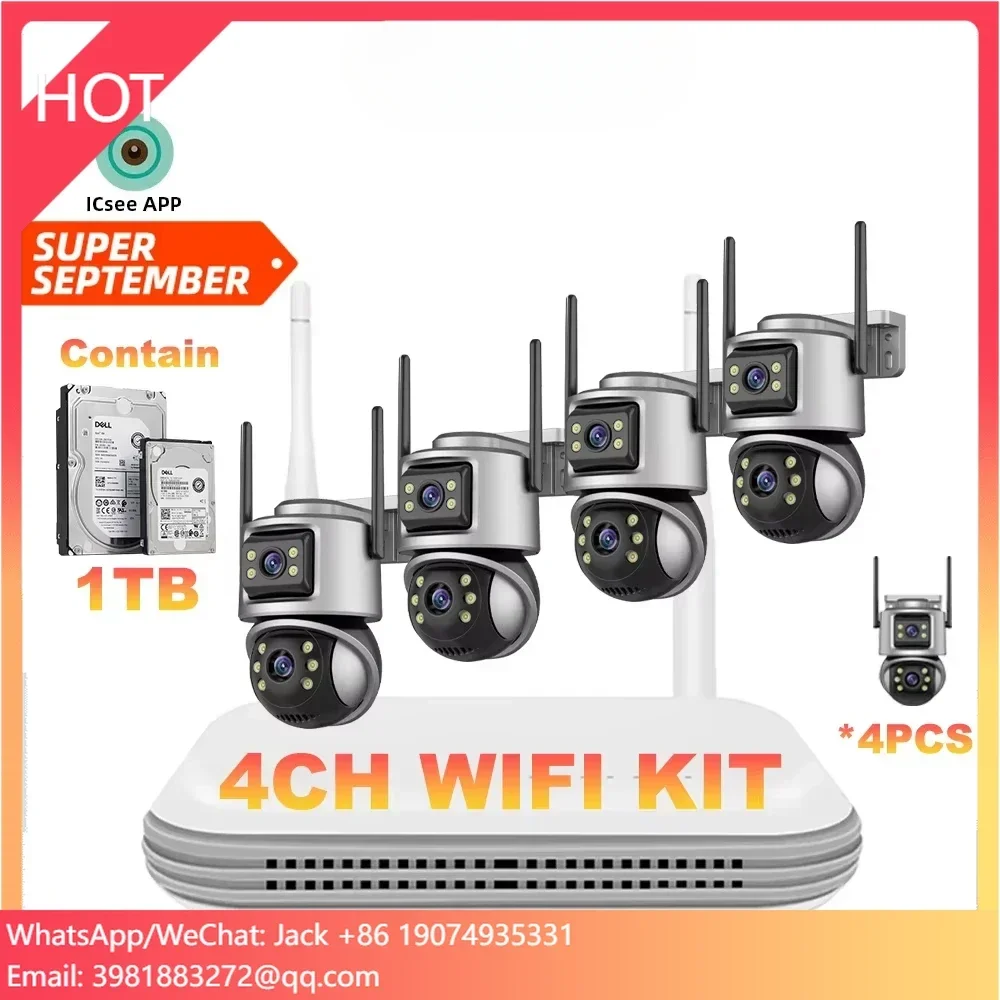 Home Security Wireless Cameras - Wistino Xmeye 5mp 4-kanaals draadloos PTZ