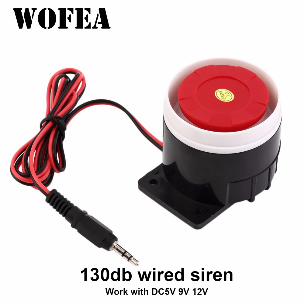 Alarm Siren Outdoor - WOFEA 130db Bedrade Mini Geluid Alarmsirene