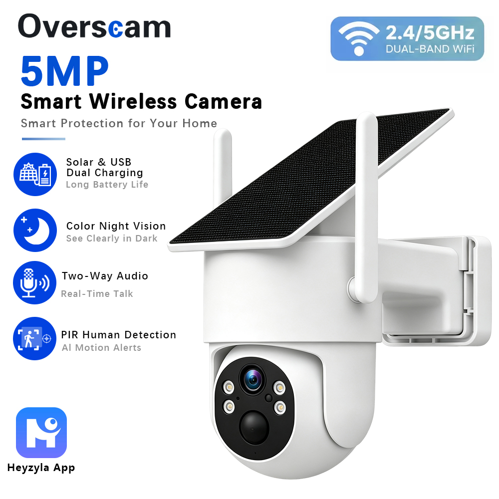 Home Security Wireless Cameras - 5MP PTZ-camera op zonne-energie voor draadloze