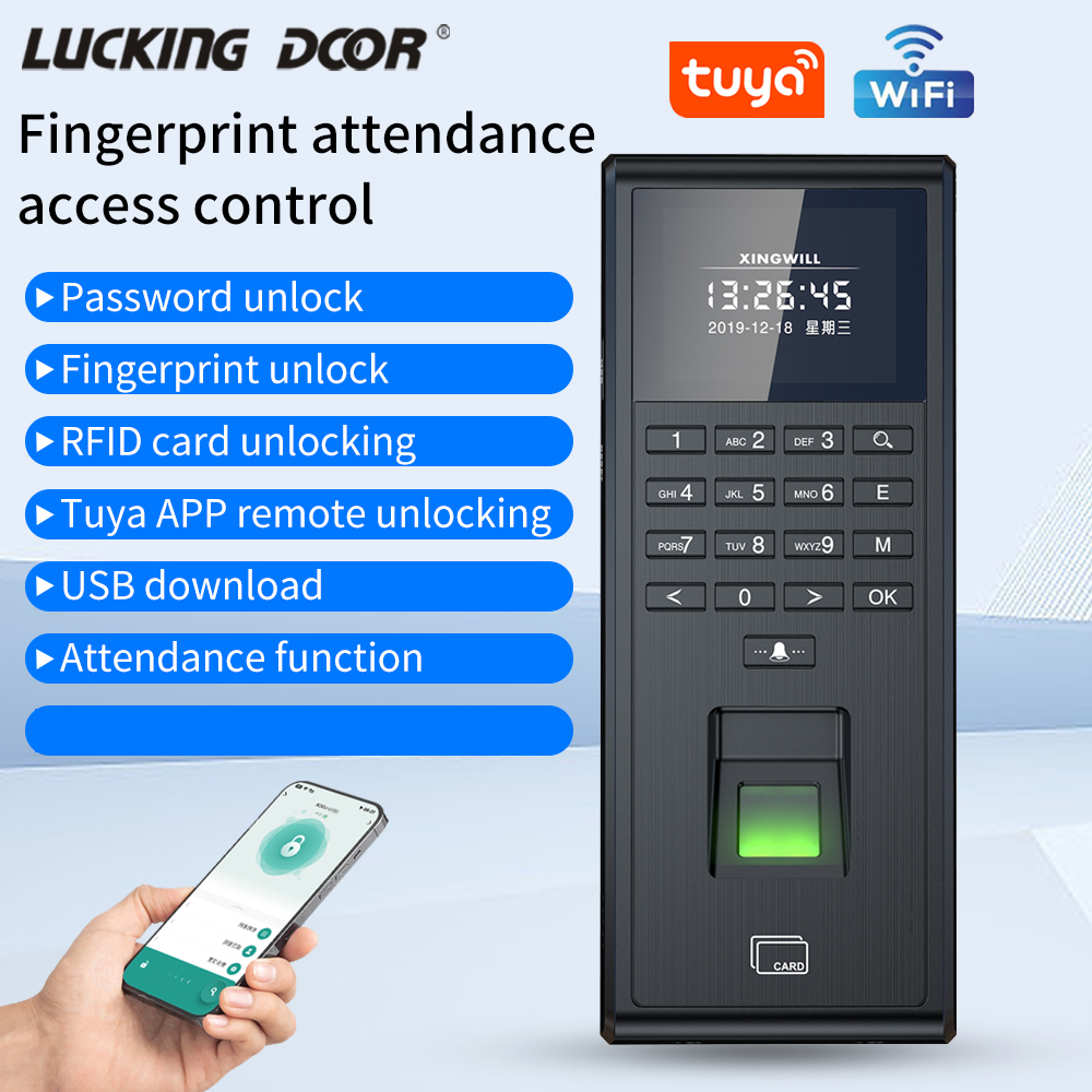 Home Security Tapo - Tuya Smart Biometrische Vingerafdrukherkenning Tijdregistratiesysteem 1000