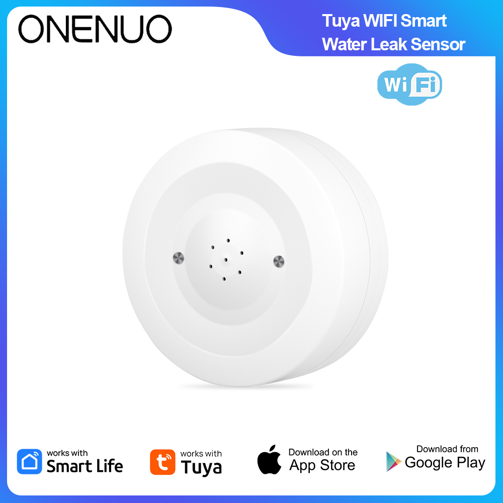 Home Security With Ai - ONENUO WiFi Tuya Waterleksensor Overstromingslekkage Detector