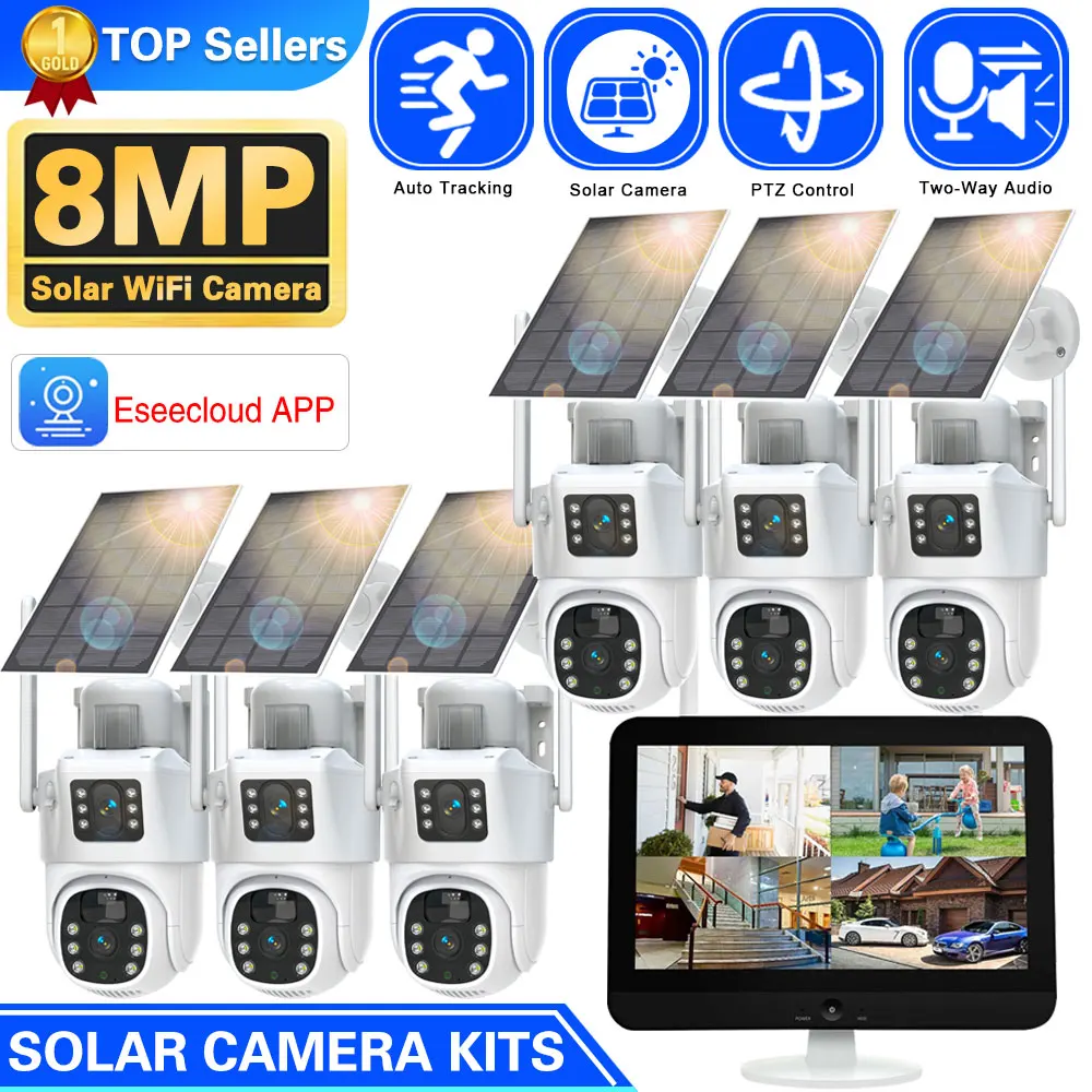 Camera Solar Wireless - 10ch Draadloze Nvr 4K 8mp Dual
