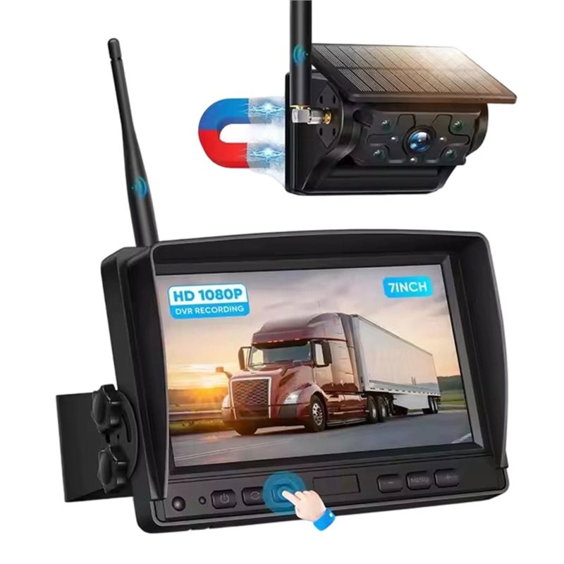 Camera Solar Wireless - A99E-Draadloze achteruitrijcamera op zonne-energie met 1080P