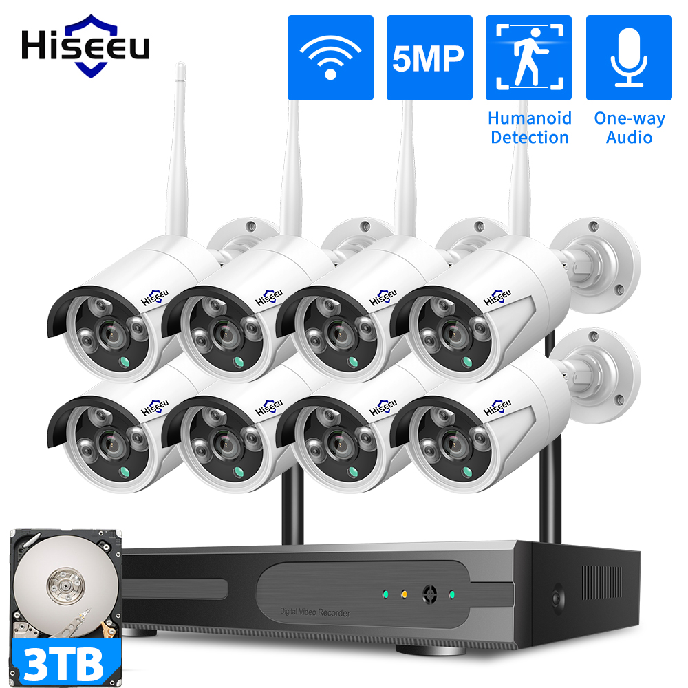 Home Security Wireless Cameras - Hiseeu 3/5/8MP WiFi CCTV Camera Beveiligingssysteem