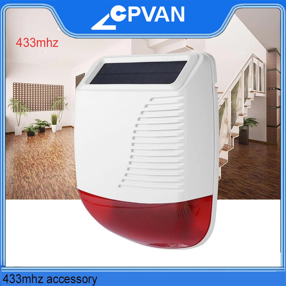 Alarm Siren Outdoor - CPVAN Outdoor Draadloze Sirene 110dB Geluid