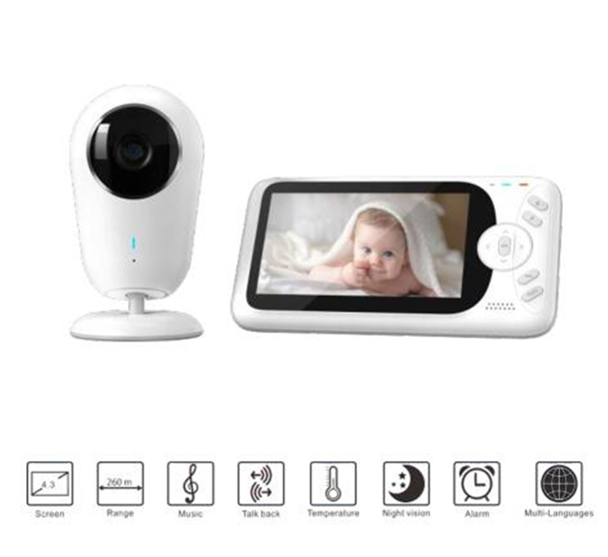 4.3inch 1080P Full HD Draadloz - Home Security Wireless Cameras recensie en prijs