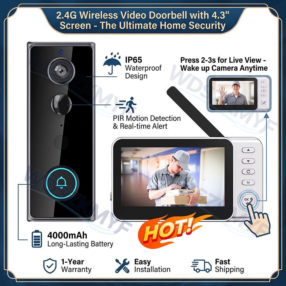 Nieuwe slimme draadloze deurbe - Home Security Doorbell Camera recensie en prijs