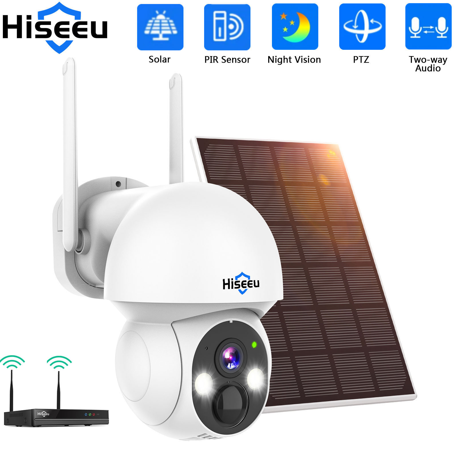 Hiseeu 2K 4MP WIFI PTZ Solar I - Camera Solar Wireless recensie en prijs