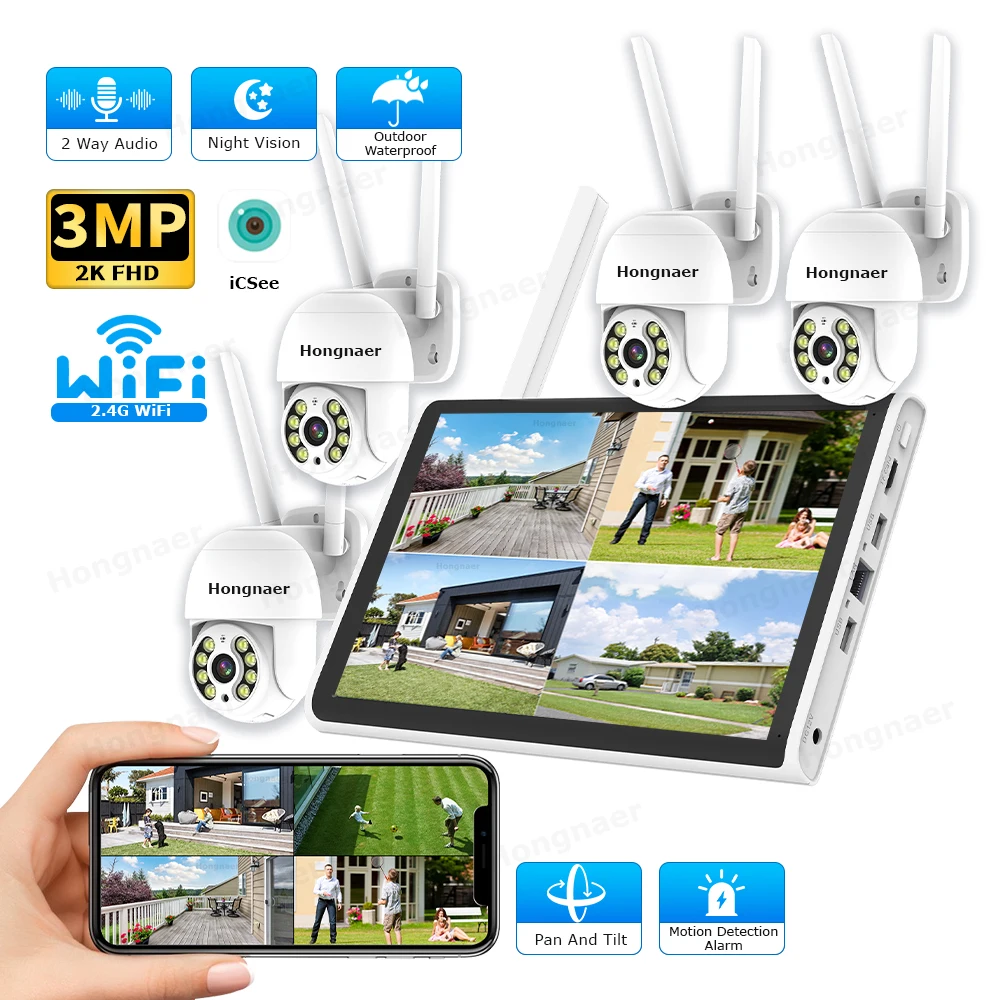 2026 Hongnaer 3MP 4-kanaals Wi - Home Security Wireless Cameras recensie en prijs