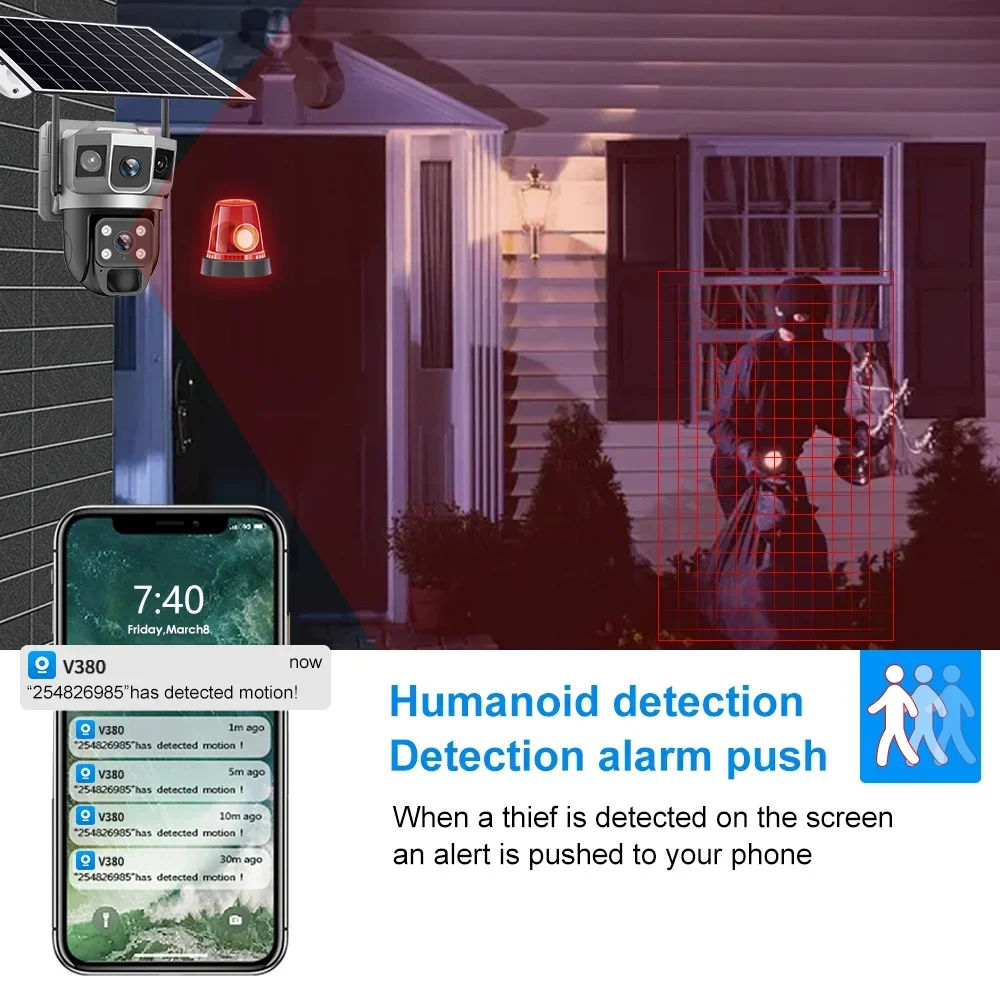 V380 4K 3 Schermen 4G Camera Z - Home Security With Ai recensie en prijs