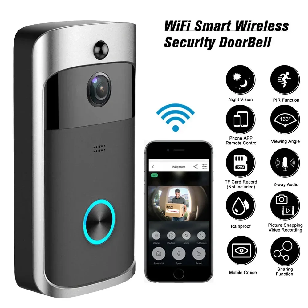 720P HD Smart Home Draadloze W - Home Security Doorbell Camera recensie en prijs