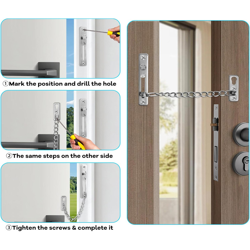 Deurkettingslot van roestvrij  - Door Chain Guard recensie en prijs