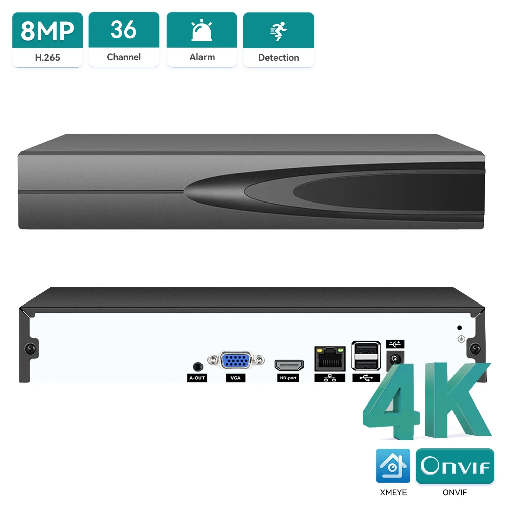 4K ONVIF CCTV NVR 36CH/16CH/10 - Home Security Gadgets recensie en prijs